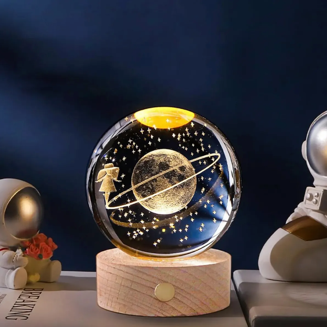 Lámpara esfera de cristal - Luna