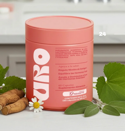 URO – Suplemento para la Salud Urinaria y el Equilibrio Hormonal de la Mujer